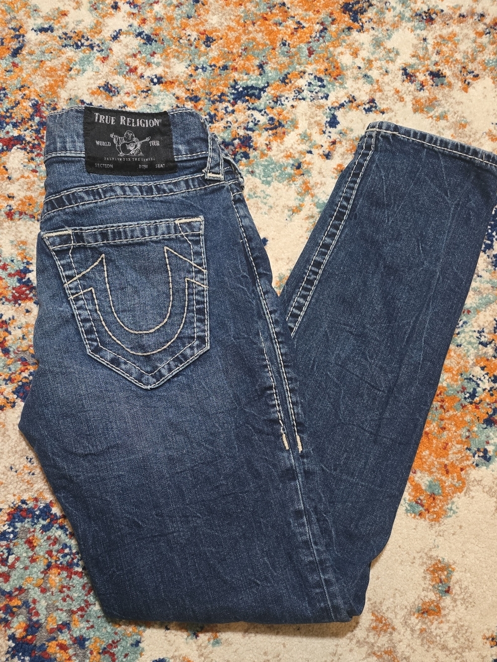 True Religion Geno Relaxed Slim Jeans Dark Wash 30